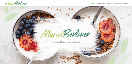 mu_nutrition est un site vitrine pour la diététicienne Muriel Berliner.